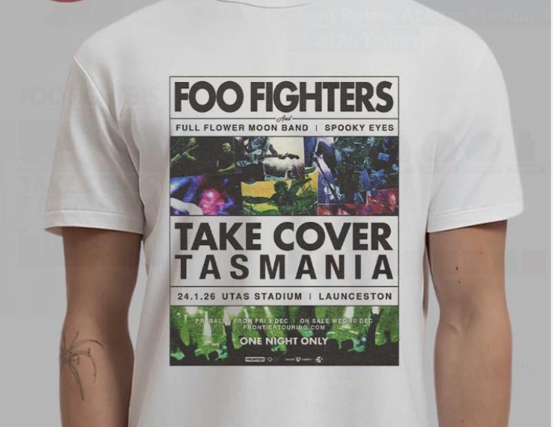Foo Fighters Launceston Tasmania 2026 On January 24 2026 T-Shirt XXL