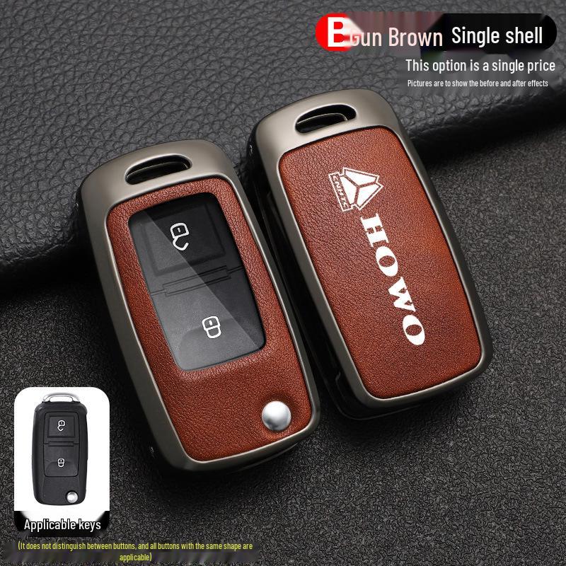 Sinotruk Howo Max, TH7 & Warrior Key Case for Light & Heavy Trucks - Men's Shell Bag with Buckle