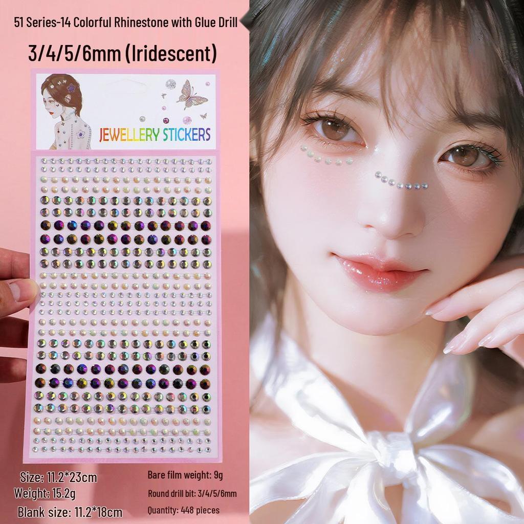 AB Color Resin Drill Gem Stickers: Acrylic & Diamond Face Stickers for Kids