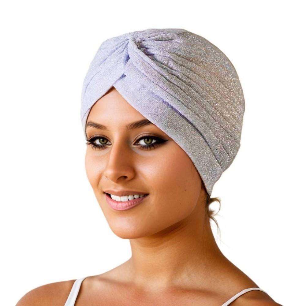 

Wrap Style Hijab Caps Elastic Islamic Headband Comfortable Cancer Chemo Hat Hair Loss светло-серый