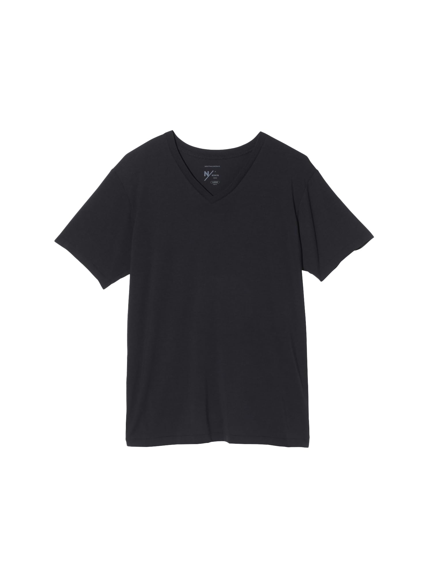 

NEUTRAL WORKS. Undershirt, Deodorizing, Quick-Drying, Moisture-Wicking, Basic Light Short Sleeve V-Neck, Black, Size M