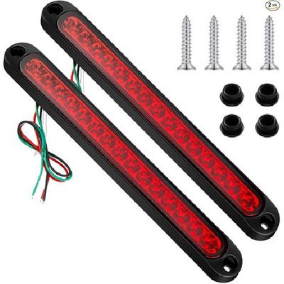 2 Pieces 10 Inch 15 LED Trailer Tail Light Bar Stop Turn Tail Lights Assembly