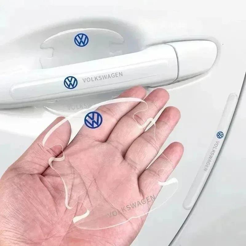 Car Door Bowl Handle Protective Stickers For VW Volkswagen Golf 7 Tiguan Passat Leon Octavia Ateca Car Accessories Ek3
