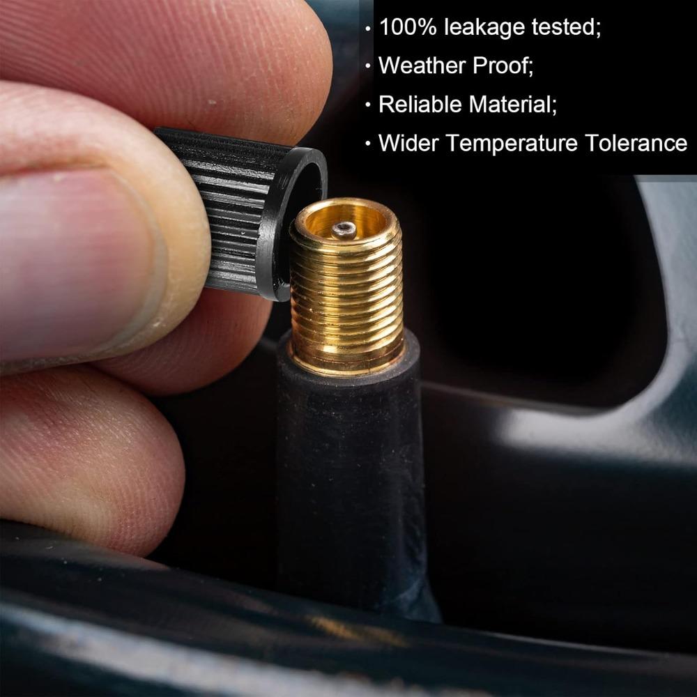1-100Pcs TR413 Snap-In Tire Valve Stems Automotive Parts Black Rubber Valves Replaceable Parts With Dust CapRubber Valves Valve Stems 1