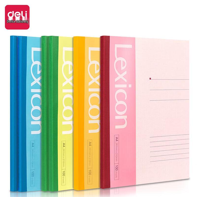 Deli 7660 A4 Wireless Bound Notebook 6-Pack