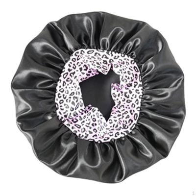 Hair Bonnet Adjustable Smooth Leopard Print Sleeping Head Cover Turban for Braids Night