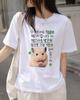 Versatile Korean Lucky Hamster Shortsleeved Printed Tshirt Tops Unisex Cute Kawaii Hamster Meme Graphic Casual Streetwear Y2k