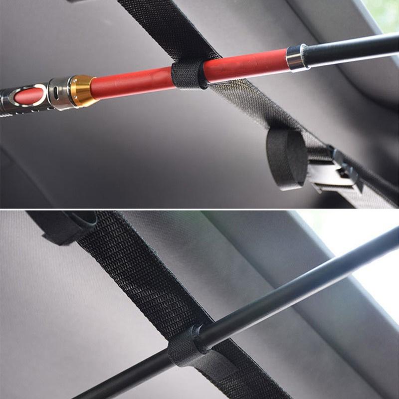 Convenient Fishing Rod Holder Vehicle Carrier Strap 1PC Adjustable Fishing Gear Belt for Car Travel Portable Fishing Accessories