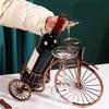 Creative Wine Bottle Holder Wine Rack for Single Bottle Three-wheeled Car Shaped Wine Organizer Stand Countertop Dis