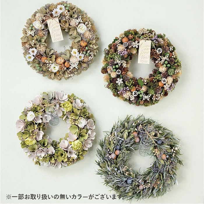 BACKYARD FAMILY Natural Wreath M Chiffon Fairy All Season Floral Home Decor Materials 24 cm Diameter