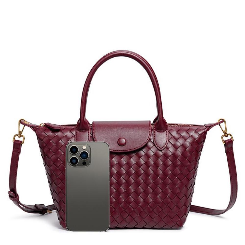 New Woven Longxiang Dumpling Bag, Hand-woven Bag, Large-capacity Commuting Versatile Portable Messenger Bag