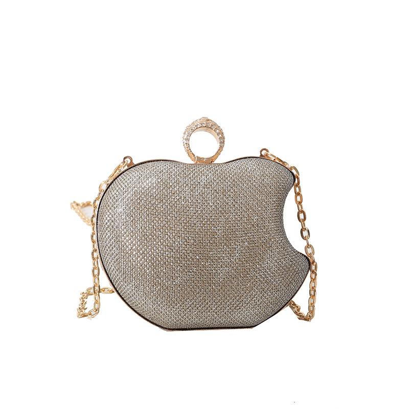 Bags Personalized Apple Small Bag 2025 New European and American Fashion Bright Diamond Foreign Style One Shoulder Women's Crossbody Dinner Bag