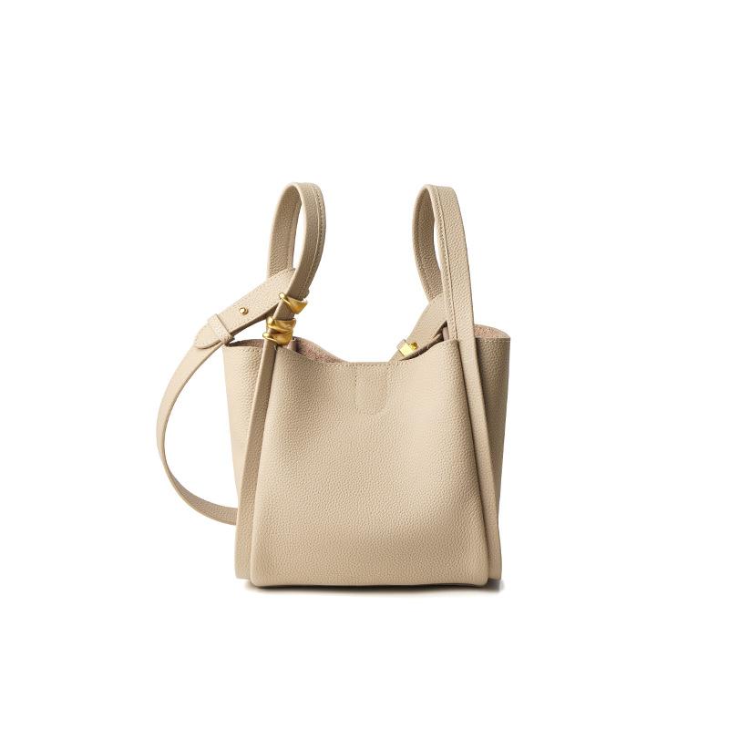 [] Premium Leather Vegetable Basket Handbag 2025 New Bucket Bag Single Shoulder Messenger Women's Bag