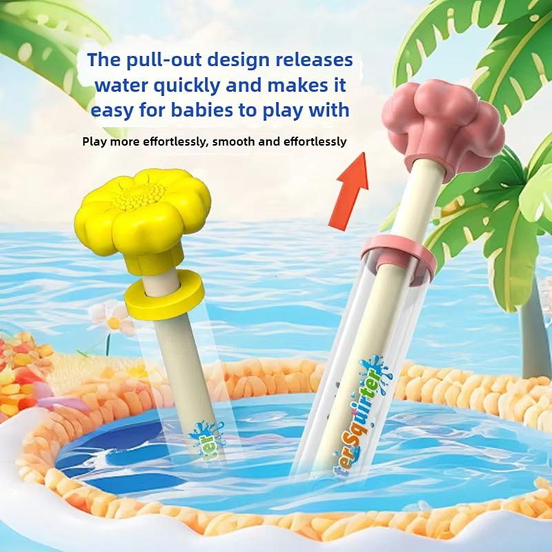 4Pcs Fireworks Spray Water Pull-Back Water Gun Outdoor Splash Games For Pool Lawn Activities Kids Summer Interactive Water Spray