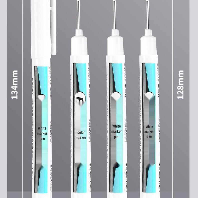Refillable Waterproof Long-Tip 30MM Woodworking Marker Pen with Deep-Hole Non-Fading Ink