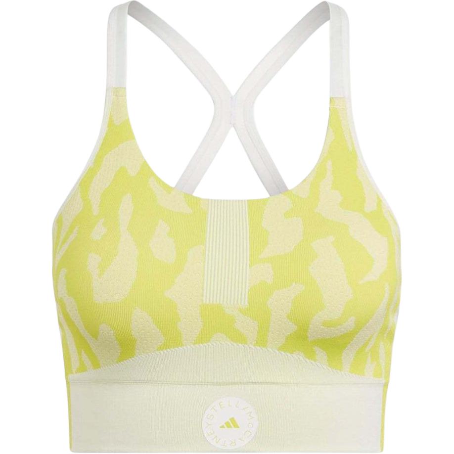 Adidas X Stella McCartney Samarbeid Bokstavlogo Trykk Lav Impakt Sports-BH Dame Undertøy Gul GL7581