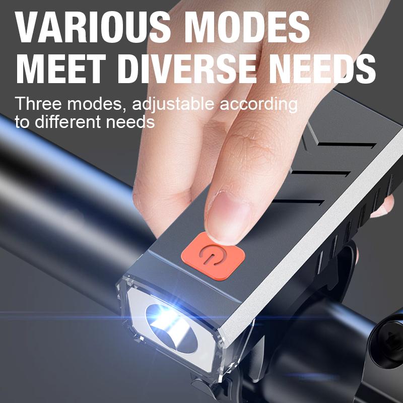 Bicycle headlights, super bright flashlight, night riding light, mountain road children's bicycle light, rainproof riding equipm