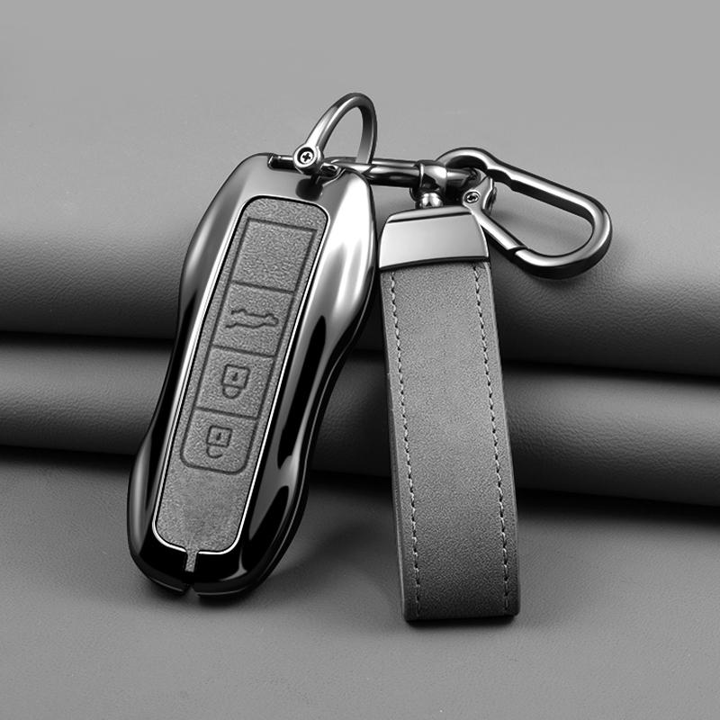 Zinc Alloy Leather Car Key Case For Porsche Panamera Cayenne 971 911 970 981 991 9Ya Macan Boxste Protecticve Case Key Case