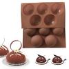 תבנית עוגה דרגת מזון קלה לחילוץ עיצוב חצי כדורי מסיליקון תבנית שוקולד לאפייה