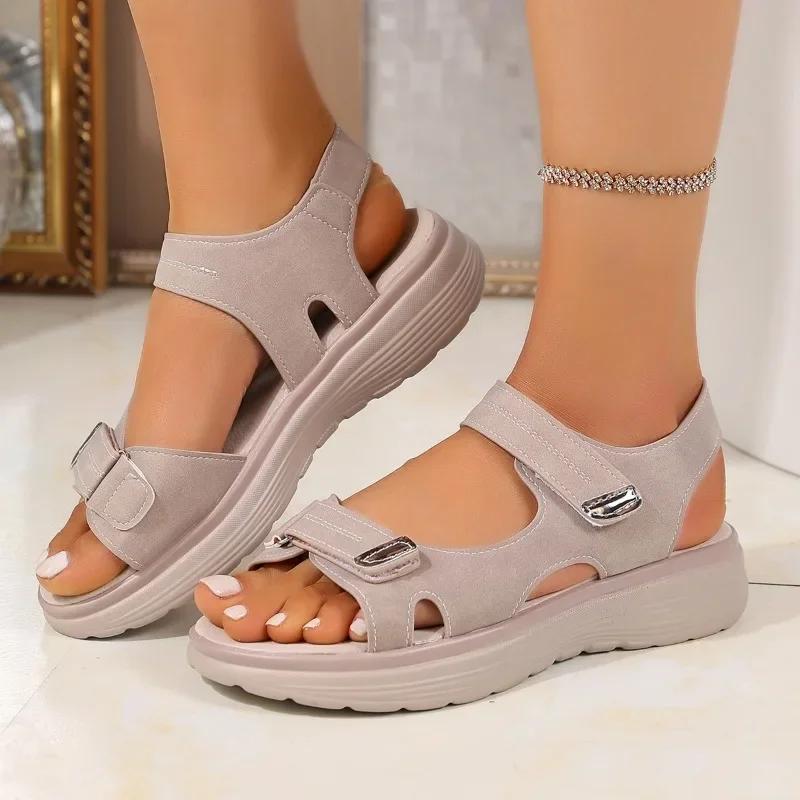 Fashion 2025 Summer New Hot Sale Women's Sandals Outdoor Casual Open Toe Platform Sandals Plus Size Comfortable Daily High Quality Shoes