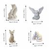 Home Decoration Cat Statue Kawaii Desktop Ornaments Creative Wolf Statue  Living Room
