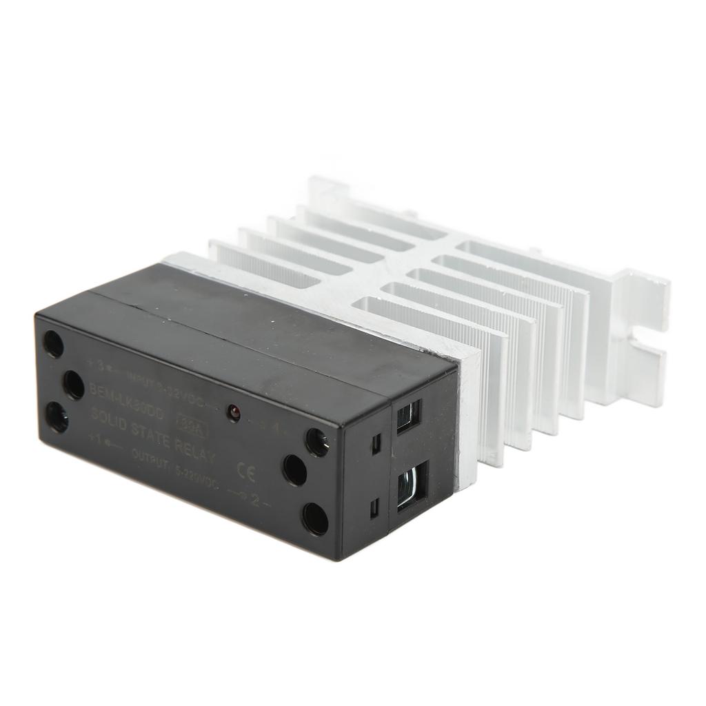 DC-Steuerung DC-Relais mit Kühlkörper Solid-State-Leistungsrelaismodul 3–32V Eingang 5–220V Ausgang