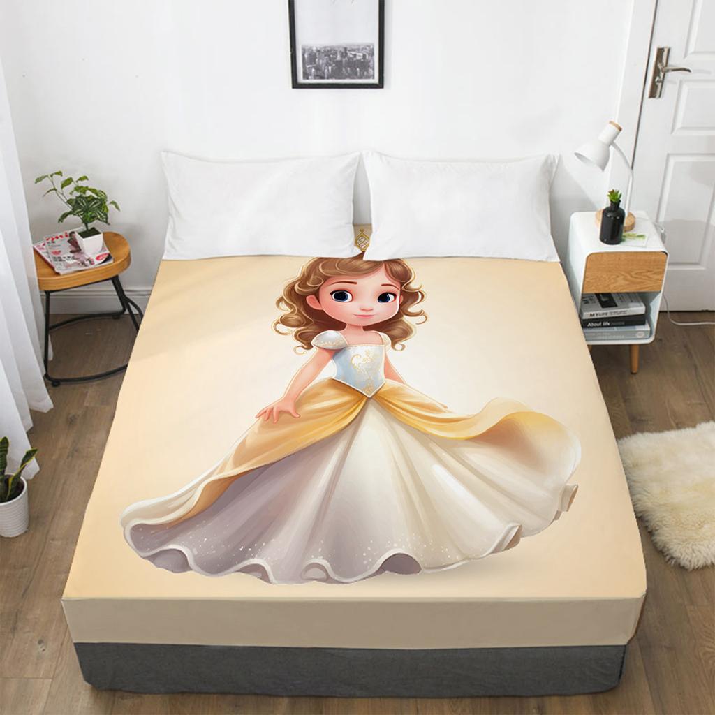 Kids Unicorn Pattern Bed Sheet Bed Sheet High End Printed Mattress Cover Bed Sheet Home Textile Bedding Single Piece