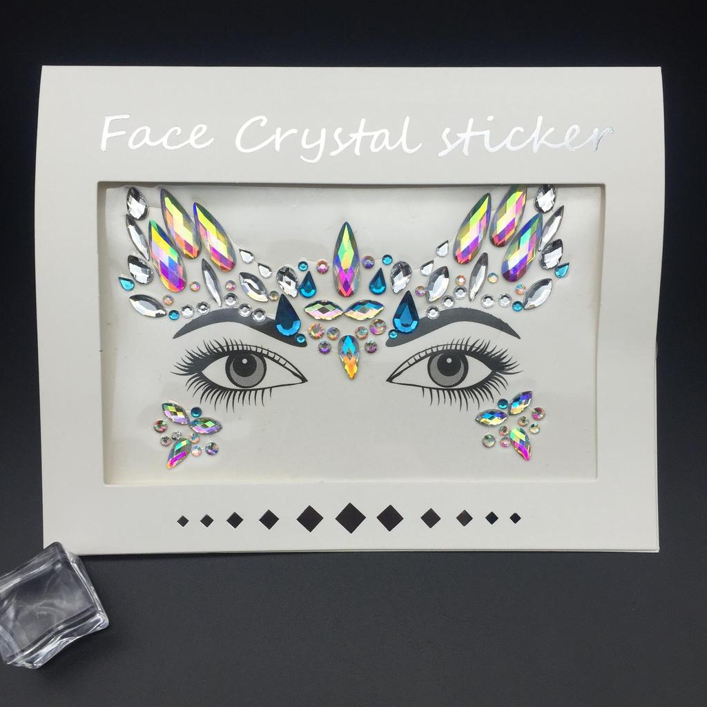 Eco-Friendly Forehead & Face Resin Stickers for Music Festival Makeup