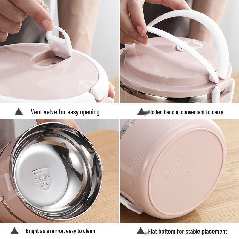 700ml Large Capacity Stainless Steel Insulated Lunch Box for Kids & Adults
