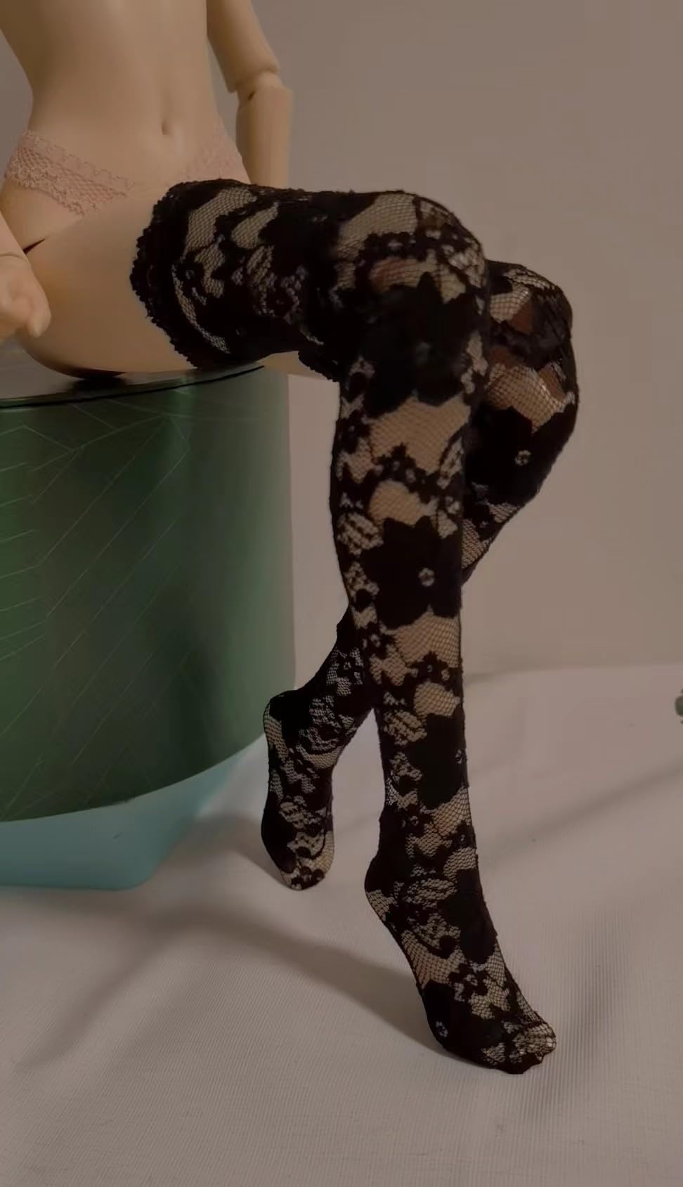 

HAMRETHYPPZ 14 16 13 BJD Ball Jointed Doll Dress, Doll Costume, Doll Maid Outfit, Ball Jointed Doll Dress-Up, Black Floral Stockings, Sexy Stockings