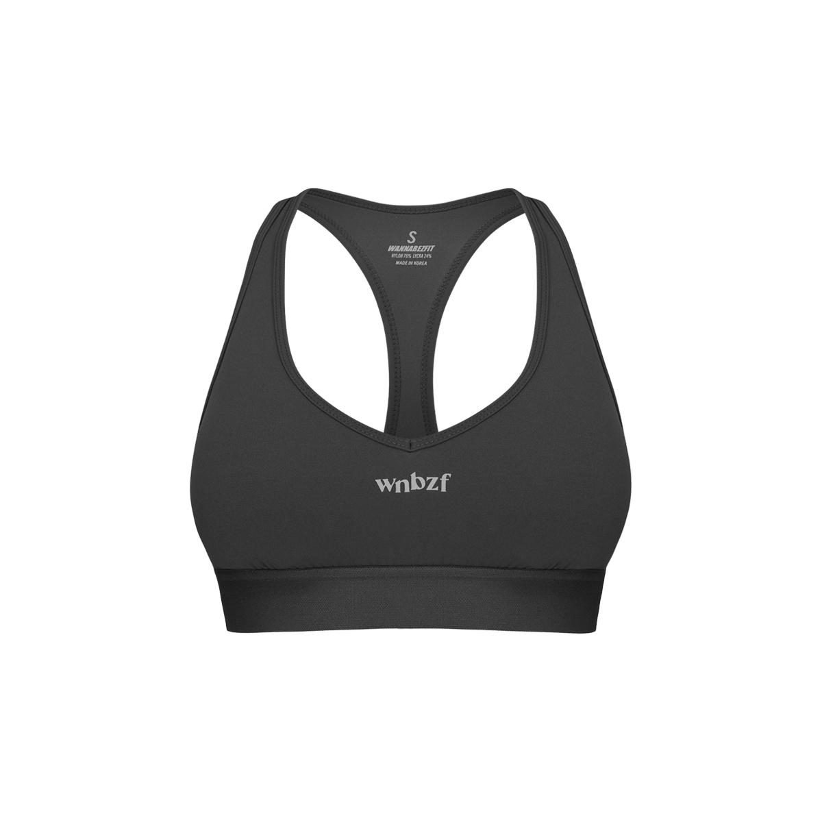 Wannabes Fit Demi Bra Top Charcoal Charcoal/Small