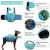 Chaleco Salvavidas para Perro, Chaleco de Seguridad Tiburón para Nadar con Asa de Rescate, Chaleco Flotante Ajustable para Cachorro, Salvavidas para Mascotas para Navegación