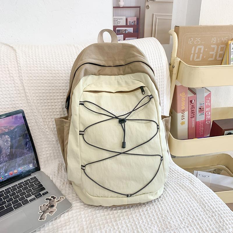 Cute Korean Version of High value New Versatile Bear Backpack Ins College Style Contrasting Color Large Capacity Travel Backpack