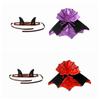 Stand Collar Dog Purple Cloak Horns Cat Gothic Headband Pet Bat Costume  Festival Carnival