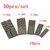 50Pcs Hss High Speed Steel Diamond Drill Bit Set Tool Coated Twist Drill