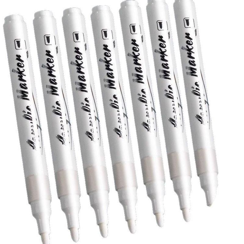 8Pcs Waterproof Acrylic Marker White Marker Paint Pen Art Painting Highlight Graffiti Pen Quick-Drying Marker 2.0mm Art Supplies