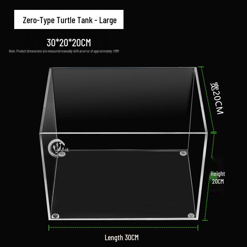 Acrylic Turtle Tank with Sunning Platform - Desktop Mini Fish Tank for Home or Office