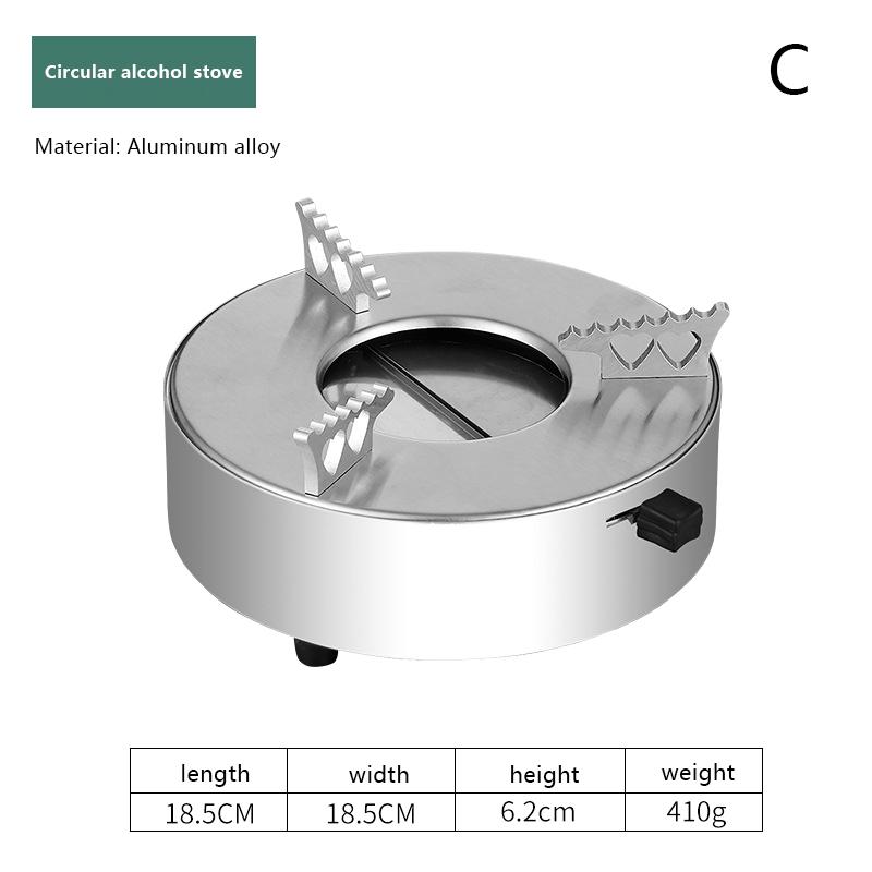 Stainless Steel Honeycomb Skillet Non-Stick With Handle Scratch-Resistant Cooking Dry Boiler Alcohol Stove Camping Cookware