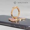 [2 Packs] Butterfly Glitter Bling Bling Phone Ring Holder, Sparkle Phone Ring Grip Artificial Diamond Stand,Rhinestone Cell Finger Ring for