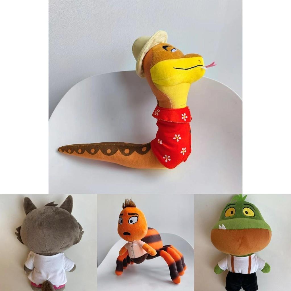 Soft And Durable 25cm Plush Toys The Bad Guys Chameleon Snake And Wolf Stuffed Dolls