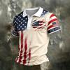 Men's Casual Quick Dry Mesh Golf Polo Shirt Short Sleeve Printed Button Down Lightweight Sportswear Top for Outdoor Activities