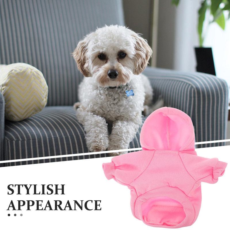 Dog Hoodie Winter Hoodie Hat Pocket Fashion Warm Clothes Small Dogs Cartoon Sweatshirt Comfortable Dog Clothes Outdoor Running