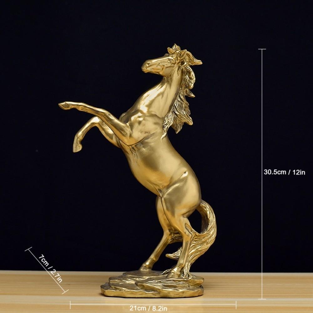 Desktop Standing Horse Figurine Resin Standing Horse Statue Standing Horse Decoration  Home