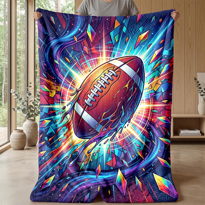 Electric Football Action Theme blanket Lightweight Warm Flannel Blanket Decorative Throw Blanket for Home Decoration