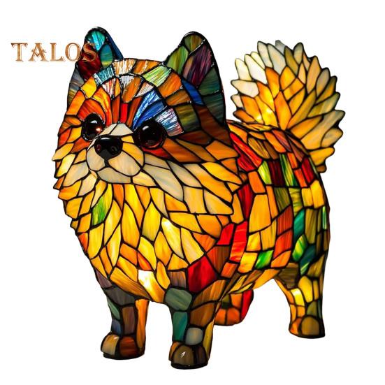 Dog Series Art Night Light Decor Soft Glow Flicker Free USB Powered LED Table Lamp Hand Painted Pet Themed Desk Accent