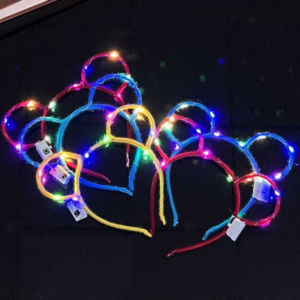 Concert Support Decoration Glowing Cat Ears Hair Band LED Rabbit Ears Headband  Kid