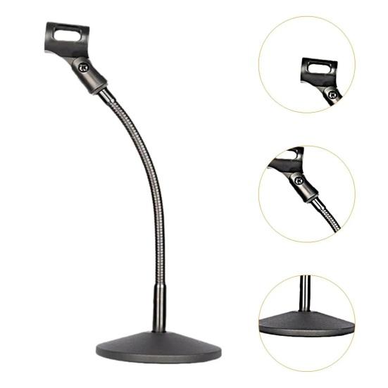 Yousheng Desktop-Mikrofonstativ Schwanenhals Metall Schwerlast Mikrofonhalter für Handmikrofone Tragbare Stabile Mikrofonhalterung für Tisch Schreibtisch
