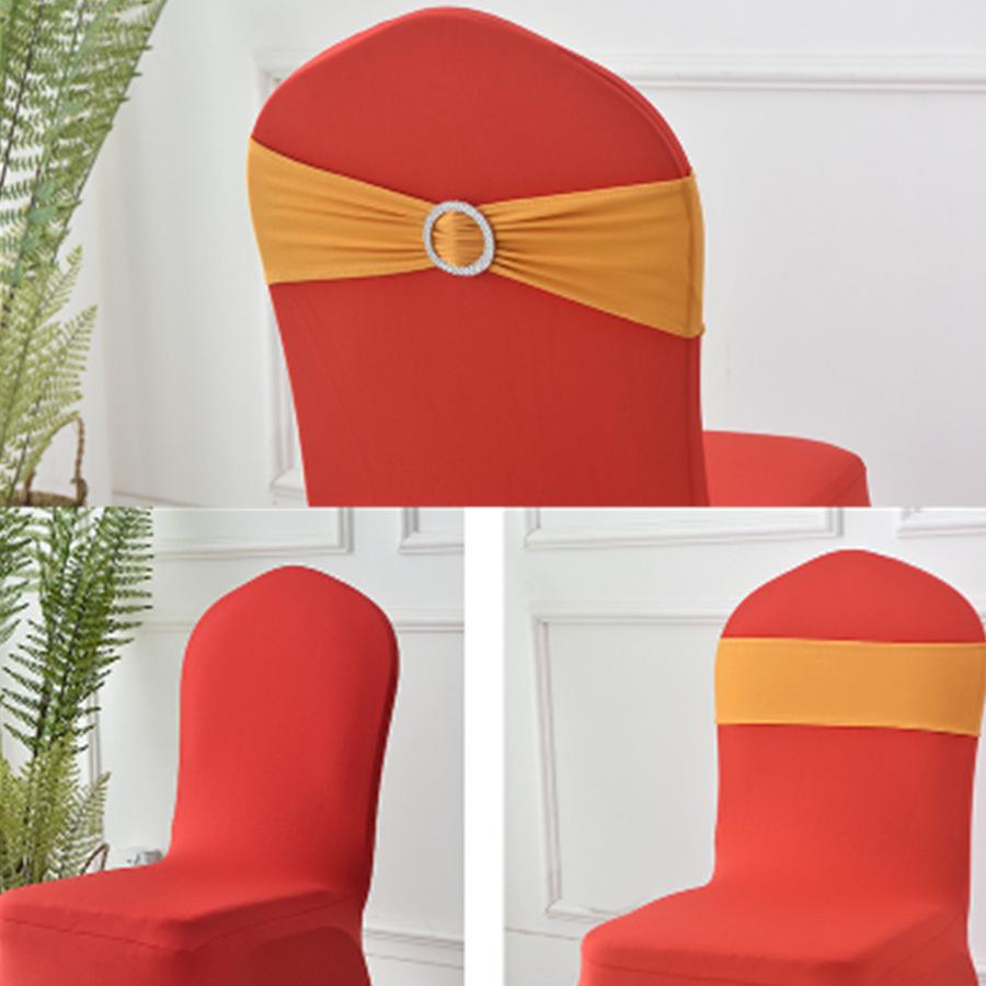Elastic Chair Cover with Bowknot for Festive Decoration - Ideal for Weddings and Banquets