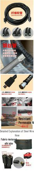 High-Pressure Water Outlet Pipe: Explosion-Proof Steel Wire Hose for Household 380 Cleaning Machine, Water Gun Compatible