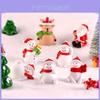 Charmante Weihnachtsbaum Weihnachtsmann Schneemann Ornamente Entzückende Miniaturgartendekoration für alle Gelegenheiten